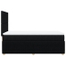 Cama box spring con colchón tela negro 90x200 cm