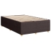 Cama box spring con colchón tela marrón oscuro 120x190 cm