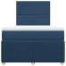 Cama box spring con colchón tela azul 120x190 cm