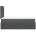 Cama box spring con colchón tela gris oscuro 120x200 cm