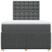 Cama box spring con colchón tela gris oscuro 120x200 cm