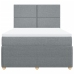 Cama box spring con colchón tela gris claro 140x190 cm