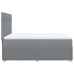 Cama box spring con colchón tela gris claro 140x200 cm