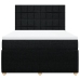 Cama box spring con colchón tela negro 160x200 cm