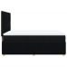 Cama box spring con colchón tela negro 160x200 cm