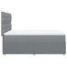 Cama box spring con colchón tela gris claro 160x200 cm
