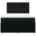 Cama box spring con colchón tela negro 160x200 cm