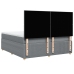 Cama box spring con colchón tela gris claro 180x200 cm