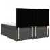 Cama box spring con colchón tela gris oscuro 180x200 cm