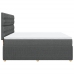 Cama box spring con colchón tela gris oscuro 180x200 cm