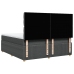 Cama box spring con colchón tela gris oscuro 180x200 cm