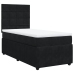 Cama box spring con colchón terciopelo negro 80x200 cm