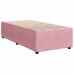 Cama box spring con colchón terciopelo rosa 80x200 cm