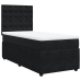 Cama box spring con colchón terciopelo negro 80x200 cm