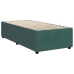 Cama box spring con colchón terciopelo verde oscuro 90x190 cm