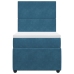 Cama box spring con colchón terciopelo azul oscuro 90x190 cm