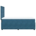 Cama box spring con colchón terciopelo azul oscuro 90x190 cm
