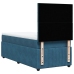 Cama box spring con colchón terciopelo azul oscuro 90x190 cm