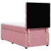 Cama box spring con colchón terciopelo rosa 90x190 cm