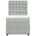 Cama box spring con colchón terciopelo gris claro 90x190 cm