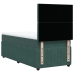 Cama box spring con colchón terciopelo verde oscuro 90x190 cm