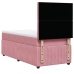 Cama box spring con colchón terciopelo rosa 90x190 cm