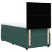 Cama box spring con colchón terciopelo verde oscuro 90x200 cm