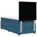 Cama box spring con colchón terciopelo azul oscuro 90x200 cm