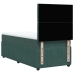 Cama box spring con colchón terciopelo verde oscuro 90x200 cm