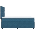 Cama box spring con colchón terciopelo azul oscuro 90x200 cm