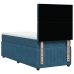 Cama box spring con colchón terciopelo azul oscuro 90x200 cm