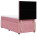 Cama box spring con colchón terciopelo rosa 90x200 cm