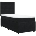 Cama box spring con colchón terciopelo negro 100x200 cm