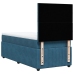 Cama box spring con colchón terciopelo azul oscuro 100x200 cm