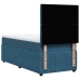 Cama box spring con colchón terciopelo azul oscuro 100x200 cm