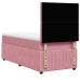 Cama box spring con colchón terciopelo rosa 100x200 cm