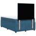 Cama box spring con colchón terciopelo azul oscuro 120x190 cm