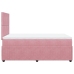 Cama box spring con colchón terciopelo rosa 120x190 cm