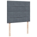 Cama box spring con colchón terciopelo gris oscuro 120x190 cm