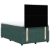 Cama box spring con colchón terciopelo verde oscuro 120x190 cm