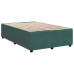 Cama box spring con colchón terciopelo verde oscuro 120x190 cm