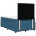 Cama box spring con colchón terciopelo azul oscuro 120x190 cm