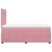 Cama box spring con colchón terciopelo rosa 120x190 cm