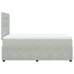 Cama box spring con colchón terciopelo gris claro 120x190 cm