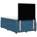 Cama box spring con colchón terciopelo azul oscuro 120x190 cm