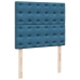 Cama box spring con colchón terciopelo azul oscuro 120x190 cm