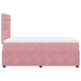 Cama box spring con colchón terciopelo rosa 120x190 cm