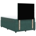 Cama box spring con colchón terciopelo verde oscuro 120x200 cm