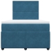 Cama box spring con colchón terciopelo azul oscuro 120x200 cm