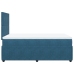 Cama box spring con colchón terciopelo azul oscuro 120x200 cm